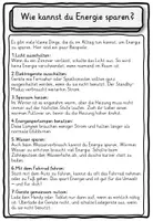 Vorschau - Stundenentwürfe - Lesetext Energie sparen Klasse 2, 3, 4 - Seite 2