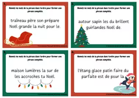 Aperçu - Cartes / Images - CÀT - Phrases mélangées de l'hiver et de Noël - Page de couverture