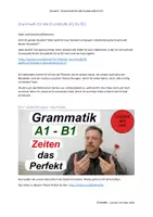 Vorschau - Unterrichtsreihen - Lernen mit Uwe: Grammatik A1 – B1 014 das Perfekt - Deckblatt