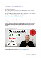 Vorschau - Unterrichtsreihen - Lernen mit Uwe: Grammatik A1 – B1 020 das Futur I - Deckblatt