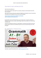 Vorschau - Unterrichtsreihen - Lernen mit Uwe: Grammatik A1 – B1 021 Übungen zum Futur I - Deckblatt