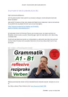 Vorschau - Unterrichtsreihen - Lernen mit Uwe: Grammatik A1 – B1 022 reflexive reziproke Verben - Deckblatt