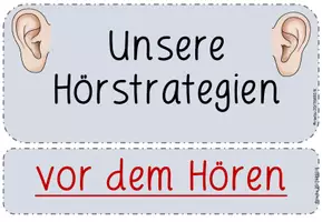 Vorschau - Poster - Visualisierung Zuhörstrategien für Klasse 1-6 - Seite 1