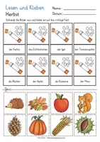 Vorschau - Arbeitsblätter - Herbst Lesen und Kleben Deutsch DAZ - Seite 2