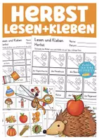 Aperçu - Feuilles d'exercices - Allemand Herbst Lesen und Kleben Deutsch - Page de couverture