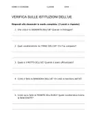 anteprima - Compiti in classe/Test - Verifica sulle istituzioni UE - Pagina 1