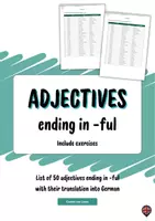 Vorschau - Spiele - Englische Adjektive: Wörter mit der Endung -ful - Deckblatt