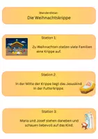 Vorschau - Arbeitsblätter - Laufdiktat Weihnachtskrippe - Deckblatt