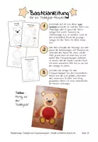 Vorschau - Mal- und Bastelvorlagen - Bastelanleitung Teddybär/ Bär: Mit Transparentpapier basteln | Fensterbild basteln - Seite 1