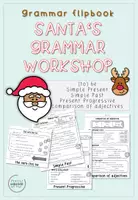 Vorschau - Arbeitsblätter - English Grammar Revision Flipbook - Santa's Workshop - Deckblatt