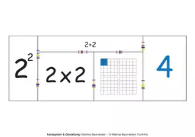 Vorschau - Stationenlernen - Quadratzahlen-Puzzle mit Selbstkontrolle - Seite 2