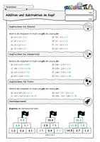 Vorschau - Arbeitsblätter - Übungsaufgaben: Rechnen mit Dezimalzahlen I (differenziert) - Seite 1