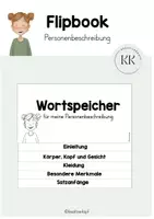 Vorschau - Arbeitsblätter - Flipbook - Personenbeschreibung - Deckblatt