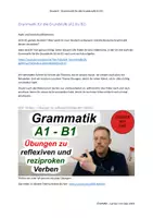 Vorschau - Unterrichtsreihen - Lernen mit Uwe: Grammatik A1 – B1 023 Übungen zu reflexiven reziproken Verben - Deckblatt