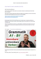 Vorschau - Unterrichtsreihen - Lernen mit Uwe: Grammatik A1 – B1 024 trennbare untrennbare Verben - Deckblatt