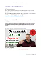 Vorschau - Unterrichtsreihen - Lernen mit Uwe: Grammatik A1 – B1 025 Übung zu trennbaren untrennbaren Verben - Deckblatt