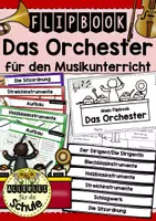 Vorschau - Unterrichtsreihen - Das Orchester - differenziertes Flipbook und Wissenskartei - Deckblatt