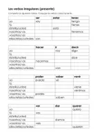 Vorschau - Arbeitsblätter - Spanisch Anfängerunterricht (A1). Aufgabe zum Thema "verbos irregulares" (presente) - Seite 1