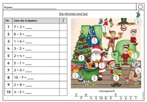 Vorschau - Arbeitsblätter - Rechenspur: Die Wichtel sind los (Klasse 1-3) - Seite 2