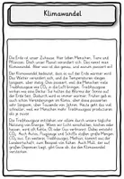Vorschau - Stundenentwürfe - Lesetext Leseverständnis Klimawandel - Seite 1