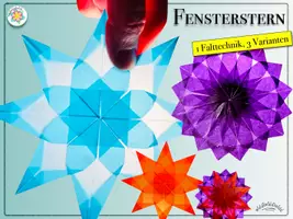 Vorschau - Mal- und Bastelvorlagen - SPARPAKET „FENSTERSTERNE BASTELN“ - Bildanleitungen für Faltsterne /Sterne aus Transparentpapier) (Stern, Weihnachten, Advent, Ramadan) - Wachsendes Materialpaket Sun Catcher, Lichterfest, Chanukka - Seite 3