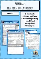 Vorschau - Arbeitsblätter - Spirituals musizieren und untersuchen - Deckblatt