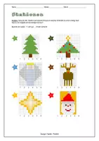 Vorschau - Arbeitsblätter - Pixelbilder - Tabellen - Übung Word - Weihnachten - Winter - Seite 3