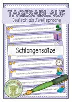 Vorschau - Fördermaterial/Inklusion - TAGESABLAUF Schlangensätze - Deckblatt