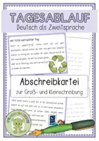 Vorschau - Fördermaterial/Inklusion - TAGESABLAUF Abschreibkartei - Deckblatt