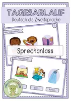 Vorschau - Fördermaterial/Inklusion - TAGESABLAUF Sprechanlass - Deckblatt