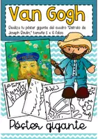 anteprima - Materiale per pittura e bricolage - Van Gogh: poster collaborativo del dipinto "Il postino Joseph Roulin" - Pagina di copertina