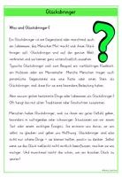 Vorschau - Arbeitsblätter - Glücksbringer – Wissenskartei & Minibuch Klasse 3-6 - Seite 1