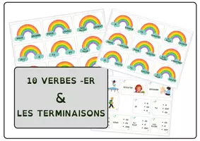 Aperçu - Apprentissages en autonomie - Flashcards/Jeu d'association : Les verbes -er - Page 1