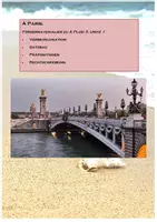 Vorschau - Arbeitsblätter - A plus 3 Unité 1 Fördermaterialien Paris mit Lösungen - Deckblatt