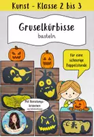 Vorschau - Stundenentwürfe - Kunst - Gruselkürbisse für Halloween basteln - Deckblatt