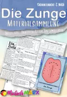 Vorschau - Arbeitsblätter - Materialsammlung die Zunge - Geschmackssinn - Sachunterricht - Biologie - NaWi - Deckblatt