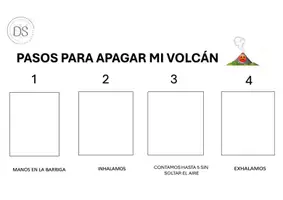 Vista previa - Hojas de trabajo - Pasos para apagar tu volcán, regulación emocional - página 1
