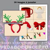 Aperçu - Fiches - Images Noël à jumeler - Page de couverture