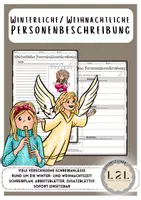 Vorschau - Arbeitsblätter - Personenbeschreibung - Personen beschreiben an Weihnachten / in der Winterzeit - Deckblatt