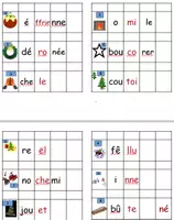 Aperçu - Jeux - 2 syllabaires de Noël à construire - Page 2