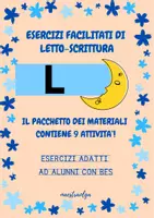 anteprima - Esercizi - Consonante L- Esercizi facilitati di letto-scrittura - Pagina di copertina