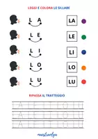 anteprima - Esercizi - Consonante L- Esercizi facilitati di letto-scrittura - Pagina 2