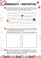 Vorschau - Arbeitsblätter - Weihnachten Wörterrätsel. #weihnachten - Seite 1