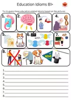 anteprima - Esercizi - Foglio di lavoro con espressioni idiomatiche sull'educazione - Pagina 1