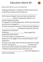 anteprima - Esercizi - Foglio di lavoro con espressioni idiomatiche sull'educazione - Pagina 2