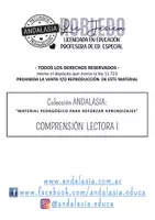 Vista previa - Refuerzo / NEE / Materiales de apoyo - Cuadernillo COMPRENSIÓN LECTORA I - página 1