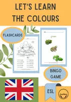 Vorschau - Arbeitsblätter - Farben auf Englisch lernen Grundschule Learn the colours in English - Deckblatt