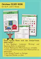 Vista previa - Hojas de trabajo - Christmas Escape Room para la escuela primaria (inglés) - página 1