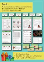 Vista previa - Hojas de trabajo - Christmas Escape Room para la escuela primaria (inglés) - página 2