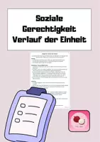Vorschau - Stundenentwürfe - Soziale Gerechtigkeit - möglicher Verlaufsplan - Deckblatt